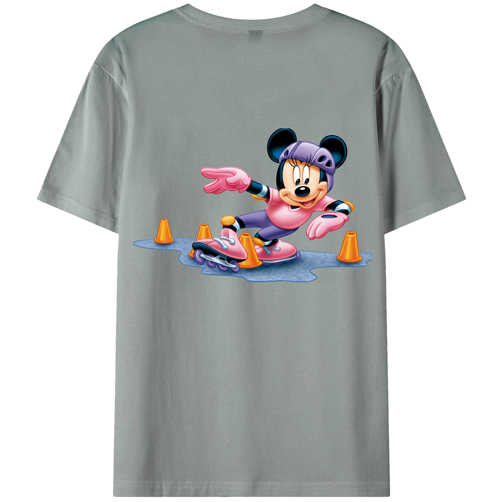 （画像用） ミッキーマウス Mickey Mouse 綿100％ メンズ半袖Tシャツ（バックプリント） 通気性